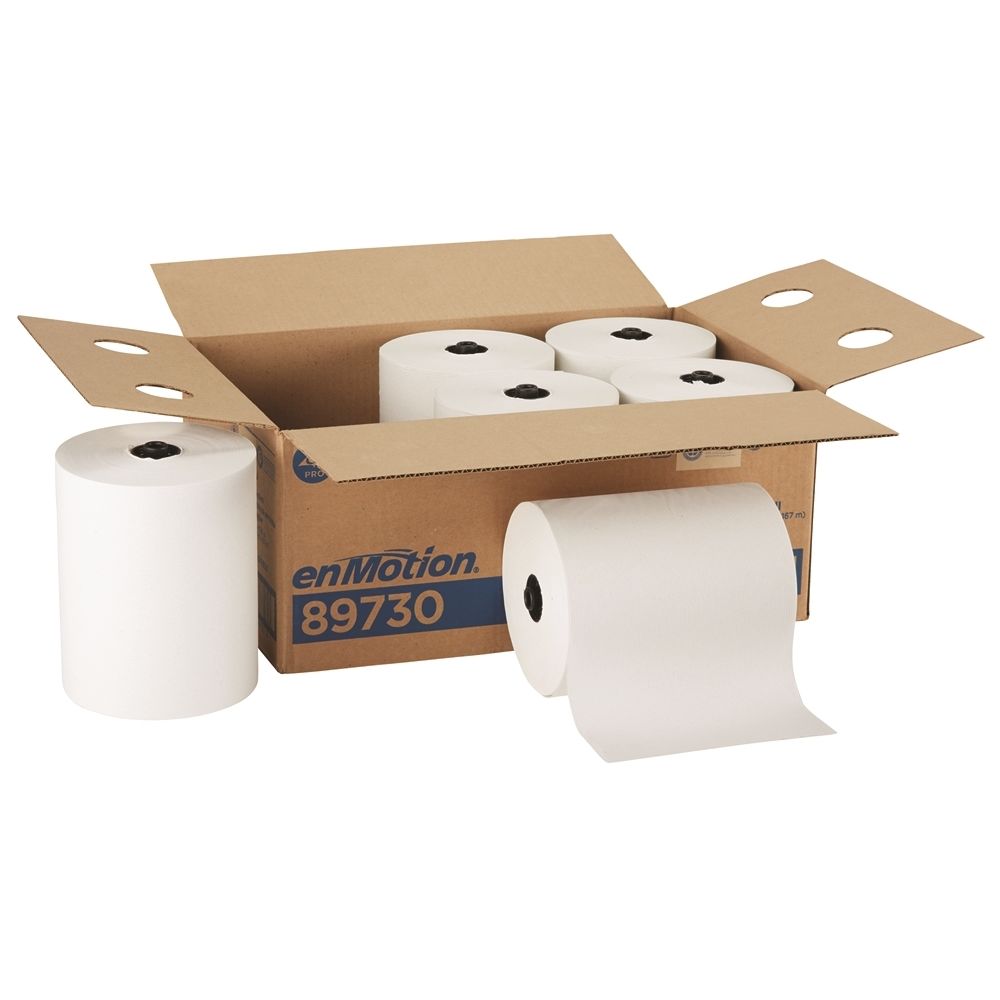 enMotion Flex Recycled Paper Towel Roll, White, 550 Feet Per Roll